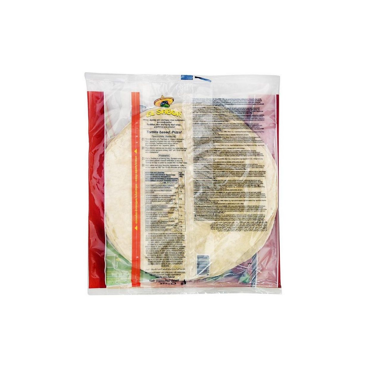 Your grocery store in Rhodes. El Sabor 6 Original Wraps 370g