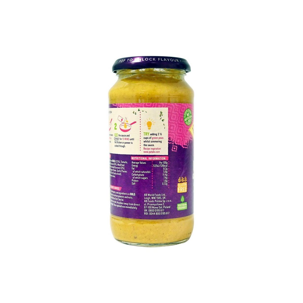 abconline.gr Your grocery store in Rhodes. Patak's Korma Cooking Sauce 450g