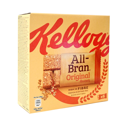 KELLOGGS ALL BRAN NAT. BAR 6X40g