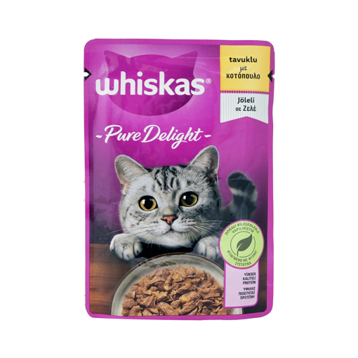 WHISKAS PURE DEL ΦΑΚΕΛΑΚΙ ΚΟΤ ΖΕΛΕ 85g