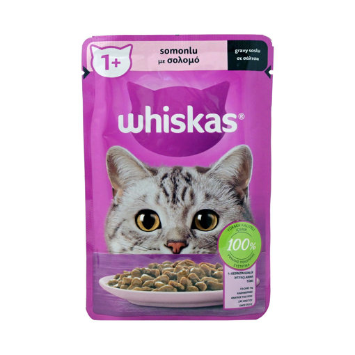 WHISKAS ΦΑΚΕΛΑΚΙ ΣΟΛΟΜΟΣ 85g