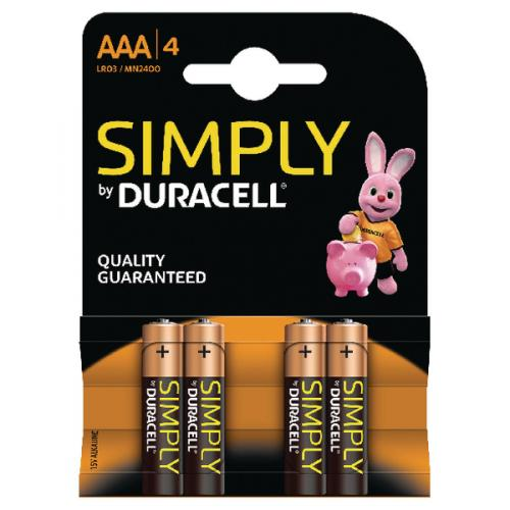 DURACELL SIMPLY AAA 4ΤΕΜ