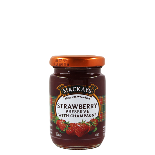 MACKAYS STRAWBERRY PRESERVE & CHABAGNE 113g