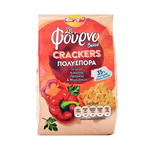 LAYS BAKED CRACKERS ΚΟΚΚΙΝΗ ΠΑΠΡΙΚΑ & ΜΥΡΩΔΙΚΑ 80g
