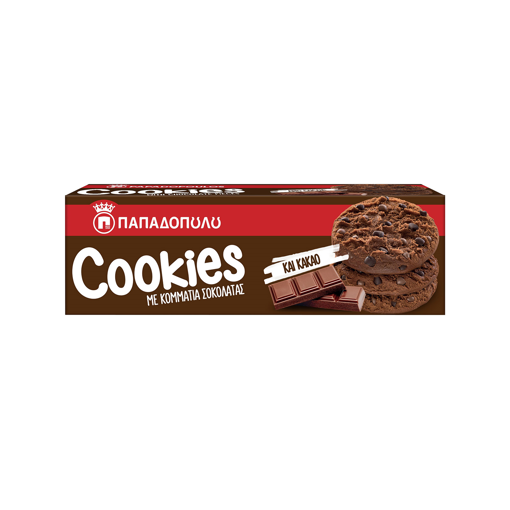 Π/Δ COOKIES COCOA & CHOCOLATE PIECES 180G