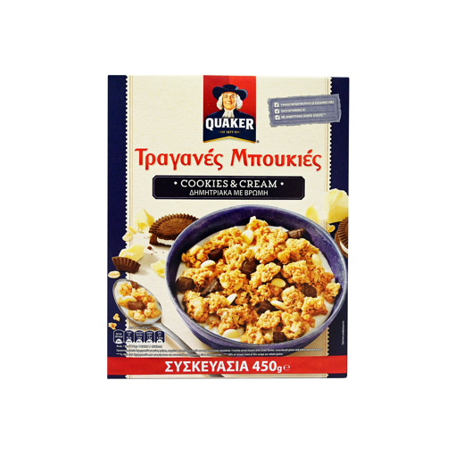 QUAKER ΤΡΑΓΑΝΕΣ ΜΠΟΥΚΙΕΣ COOK&CREAM 450g