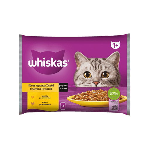 WHISKAS ΦΑΚ ΠΟΥΛΕΡΙΚΑ ΣΑΛΤΣΑ 4X85g