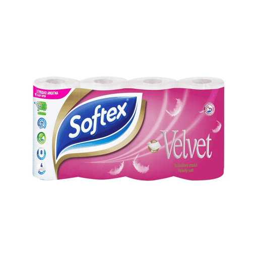 SOFTEX ΧΑΡΤΙ ΥΓΕΙΑΣ VELVET 155Φ 8Τ